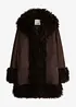 Giaccone in similpelle con pelliccia sintetica, bonprix
