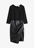 Abito in similpelle con corpino in jersey, bonprix