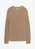 Maglione slim fit a coste in filato fine, bonprix