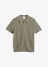 Polo in maglia di puro cotone con cerniera, bonprix