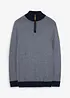 Maglione con collo alto e zip in puro cotone, bonprix