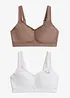 Reggiseno senza ferretto  con cotone biologico (pacco da 2), bonprix