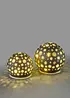 Decorazione LED a forma di globo stellato (set 2 pezzi), bonprix
