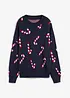 Maglione girocollo oversize in filato fine, bonprix