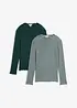 Maglia in puro cotone a costine (pacco da 2), bonprix