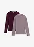 Maglia in puro cotone a costine (pacco da 2), bonprix