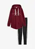 Tuta sportiva con felpa lunga e leggings (set 2 pezzi), bonprix
