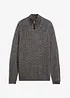 Maglione con collo alto e zip in misto lana, bonprix