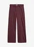 Pantaloni in twill di misto cotone con cintura (set 2 pezzi), bonprix