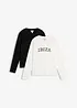 Maglia a maniche lunghe in puro cotone (pacco da 2), bonprix