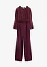 Tuta elegante con chiffon e cintura da annodare, bonprix