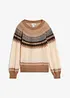 Maglione norvegese in morbido misto alpaca, bonprix