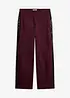 Pantaloni in cotone elasticizzato con bande laterali, bonprix