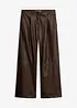 Pantaloni larghi in similpelle, bonprix