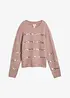 Maglione in filato fine con righe di paillettes, bonprix