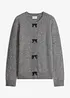 Cardigan in maglia fine con fiocchetti, bonprix