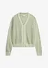 Cardigan traforato con effetto glietterato, bonprix