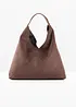 Borsa shopper in similpelle scamosciata, bonprix