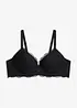 Reggiseno con coppe preformate e pizzo delicato, bonprix