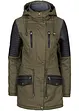 Parka con inserti in similpelle, bonprix