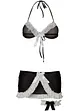 Reggiseno a triangolo, gonna, giarrettiera (set 3 pezzi), VENUS