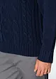Maglione a collo alto con lavorazione a trecce, bonprix