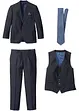 Completo (4 pezzi) giacca, pantaloni, gilet, cravatta, regular fit, bonprix