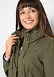 Parka corto in cotone sciancrato a collo alto, bonprix