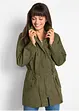 Parka corto in cotone sciancrato a collo alto, bonprix