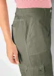Pantaloni cargo in cotone, vita media, bonprix