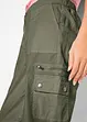 Pantaloni cargo in cotone, vita media, bonprix
