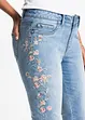 Jeans con ricami a vita media, bonprix