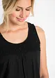 Top lungo in cotone con pizzo, bonprix