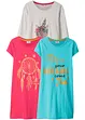 Camicia da notte con cotone morbido (pacco da 3), bonprix