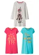 Camicia da notte con cotone morbido (pacco da 3), bonprix