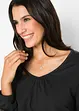 Maglia a maniche lunghe in puro cotone con elastico, bonprix