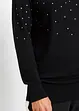 Maglione lungo con strass, bonprix