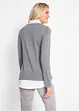 Maglione 2 in 1 con effetto camicia, bpc bonprix collection
