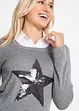 Maglione 2 in 1 con effetto camicia, bpc bonprix collection