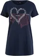 T-shirt in cotone biologico con cuore, bonprix