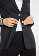 Blazer in jersey di cotone con dettagli a righe, bonprix