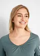 Maglia a maniche lunghe in puro cotone con elastico, bonprix