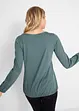Maglia a maniche lunghe in puro cotone con elastico, bonprix
