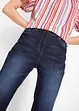 Bermuda in jeans elasticizzati con fondo arrotolato, bonprix