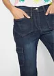 Jeans cargo elasticizzati, a vita media, bonprix