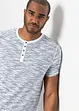Maglia serafino a maniche corte in puro cotone, bonprix