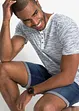 Maglia serafino a maniche corte in puro cotone, bonprix
