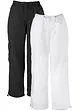 Pantaloni cropped  con cinta comoda (pacco da 2), bonprix