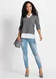 Maglione con inserto di camicia, bonprix