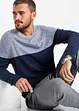 Maglione in filato fine in color block con cotone, bonprix
